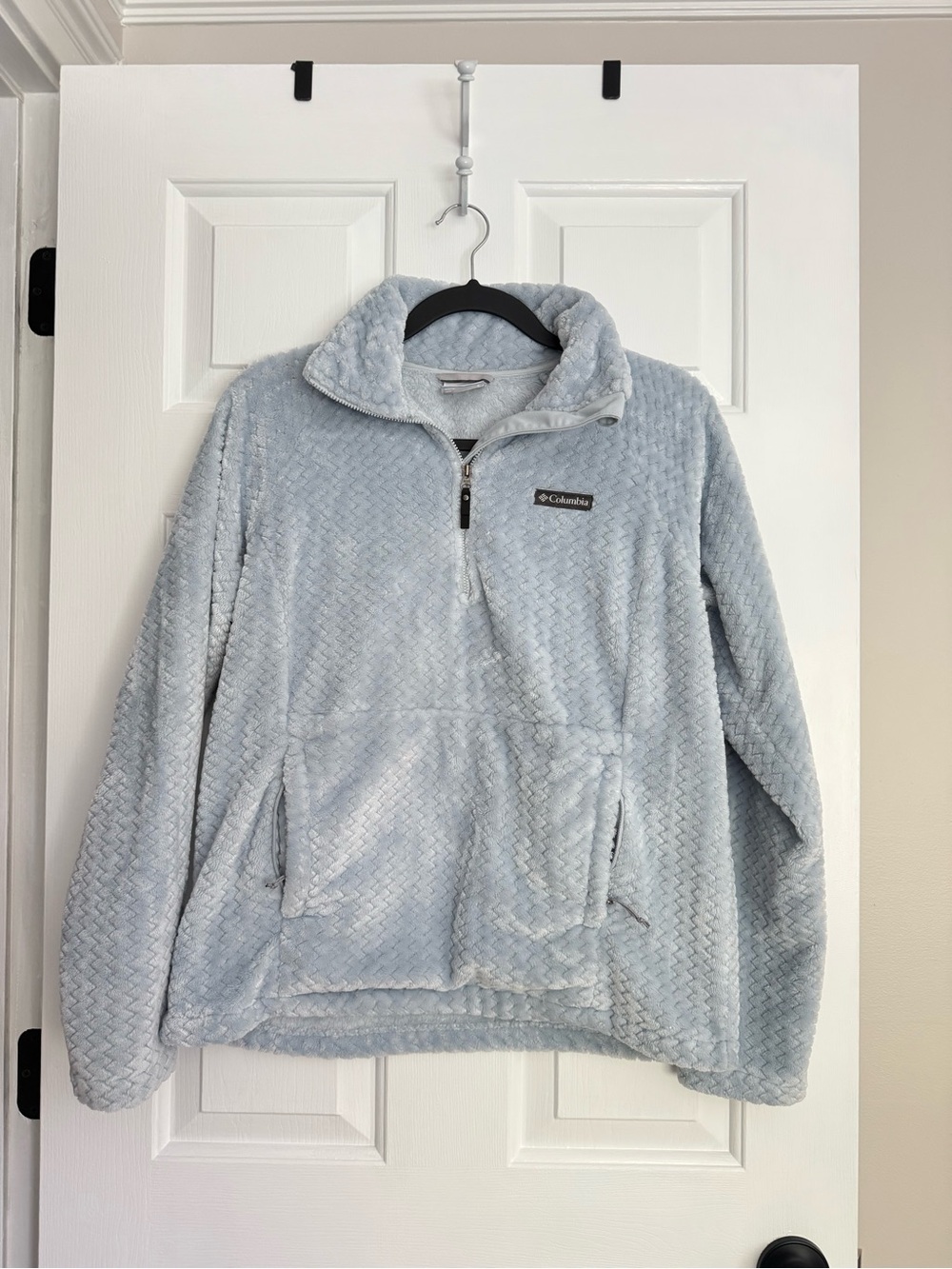 Columbia Pale Blue Plush Quarter Zip